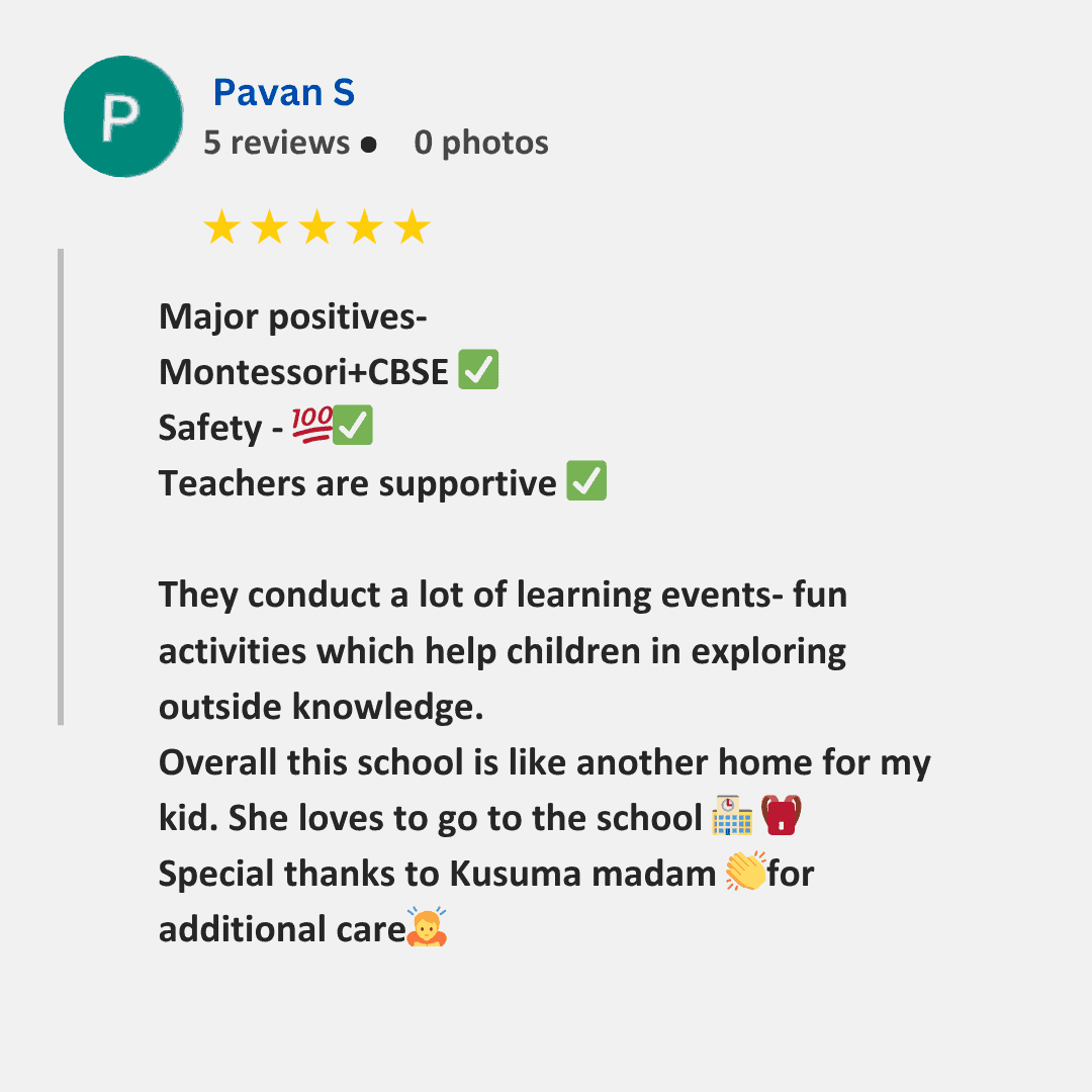 Preschool in Hyderabad with a focus on Montessori and CBSE education. Supporting children’s growth t.