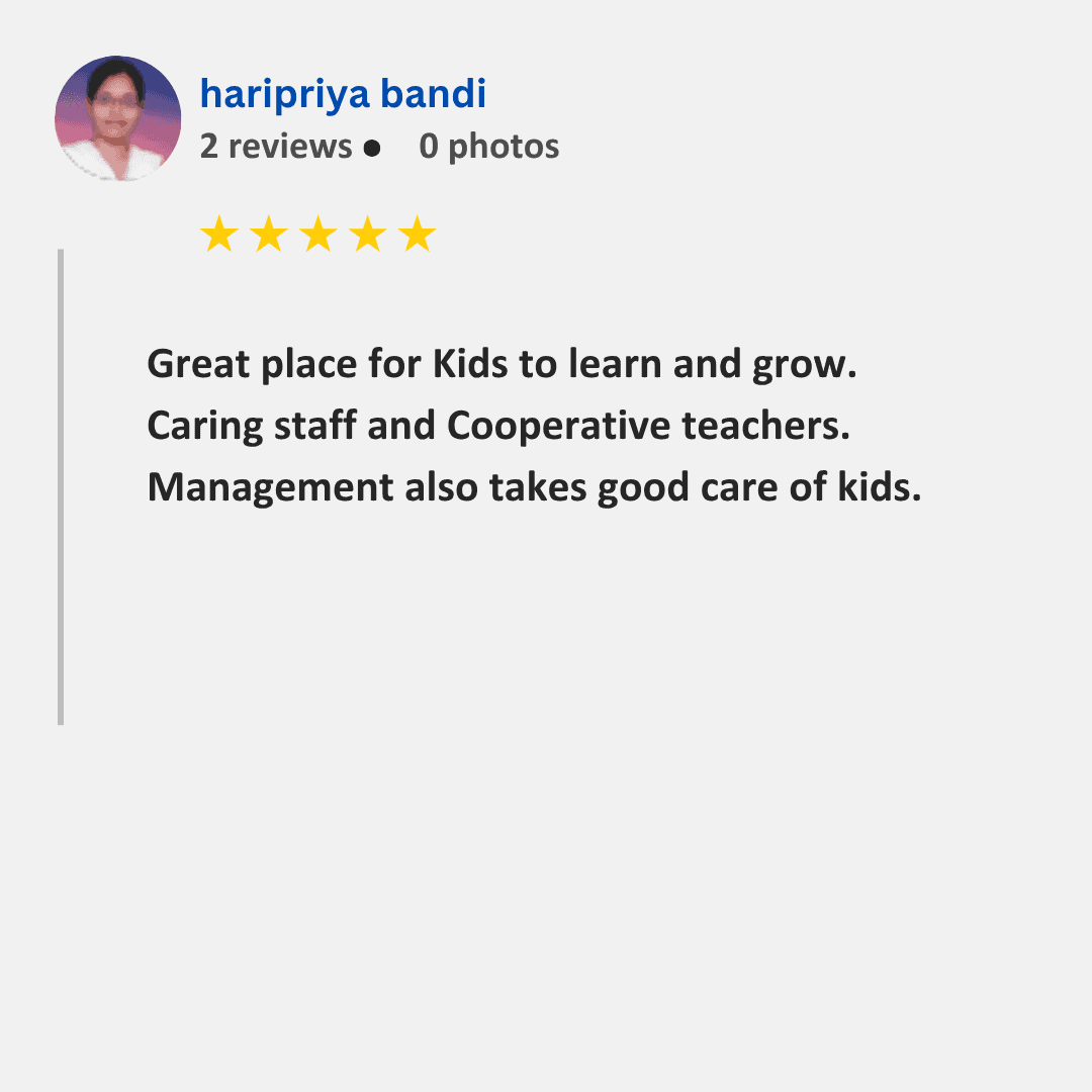 Preschool in Hyderabad with caring staff and engaging activities for kids.