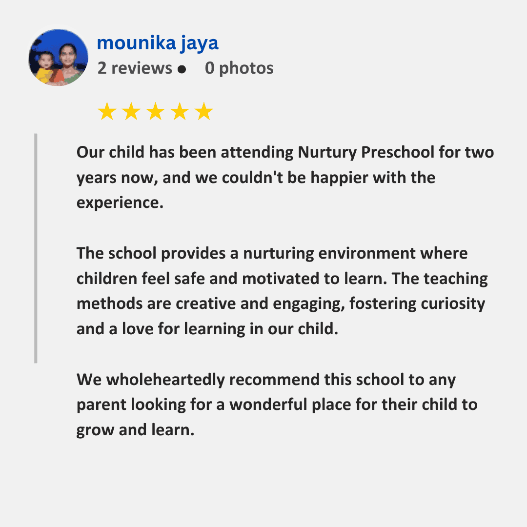 Preschool in Hyderabad - Nurtury School, the best early childhood education centre.