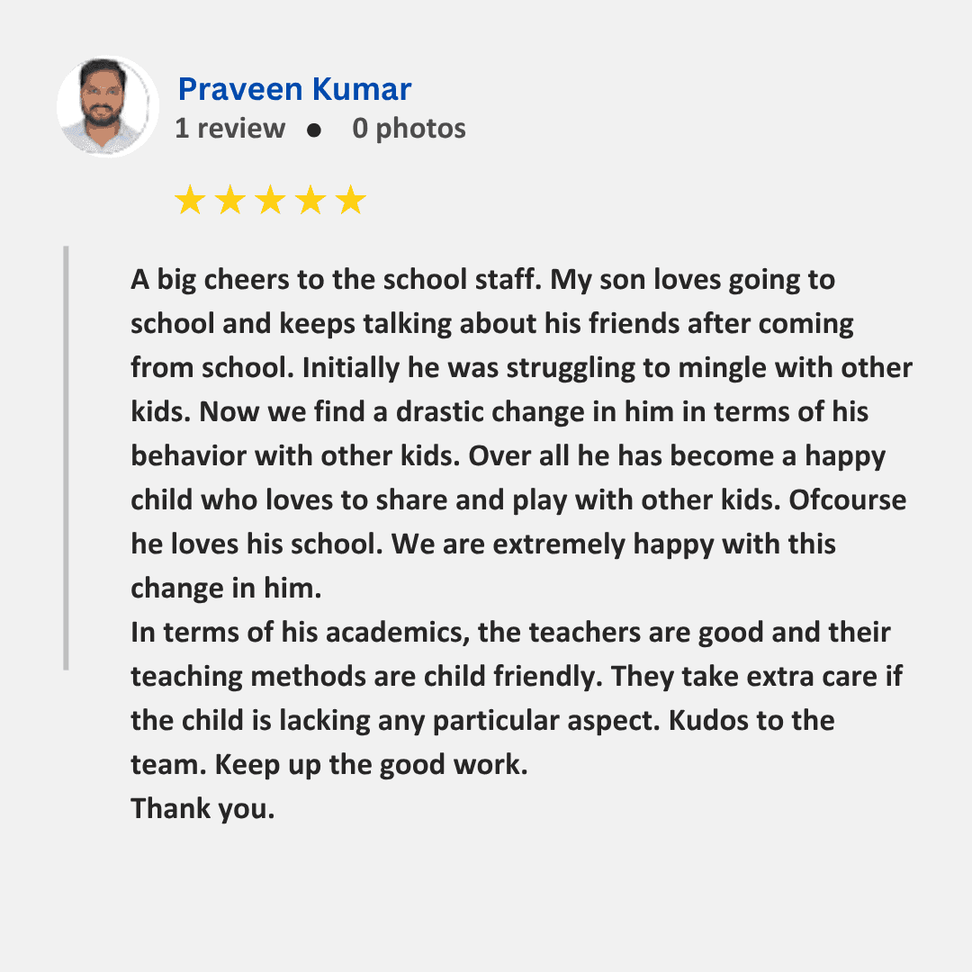 Preschool in Hyderabad with experienced staff and child-friendly environment. Top-rated early childh.