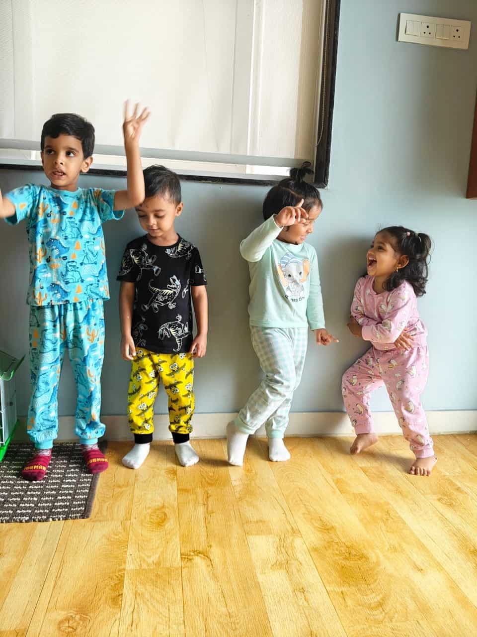 Young children participating in a playful activity at a top Hyderabad preschool.