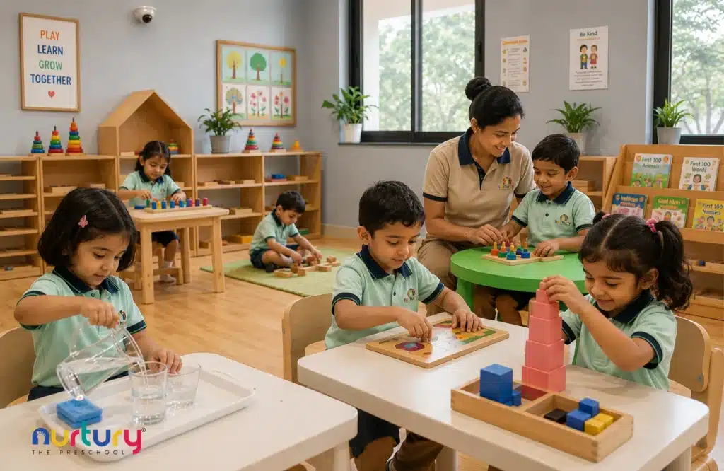 Children Learning Through Play at a Daycare in Gachibowli