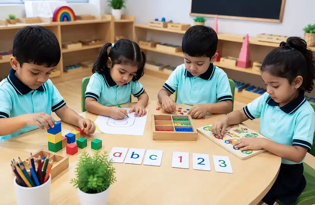 Children Developing Social Skills Through Collaborative Hands-On Learning